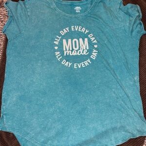 Celebrate It Teal 'Mom Mode' Short Sleeve Tee